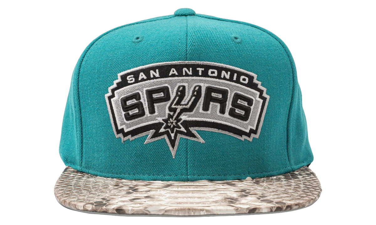 Mitchell & Ness San Antonio Spurs Python Snapback Hat "Teal / Black" JDXMNSASPSHTB
