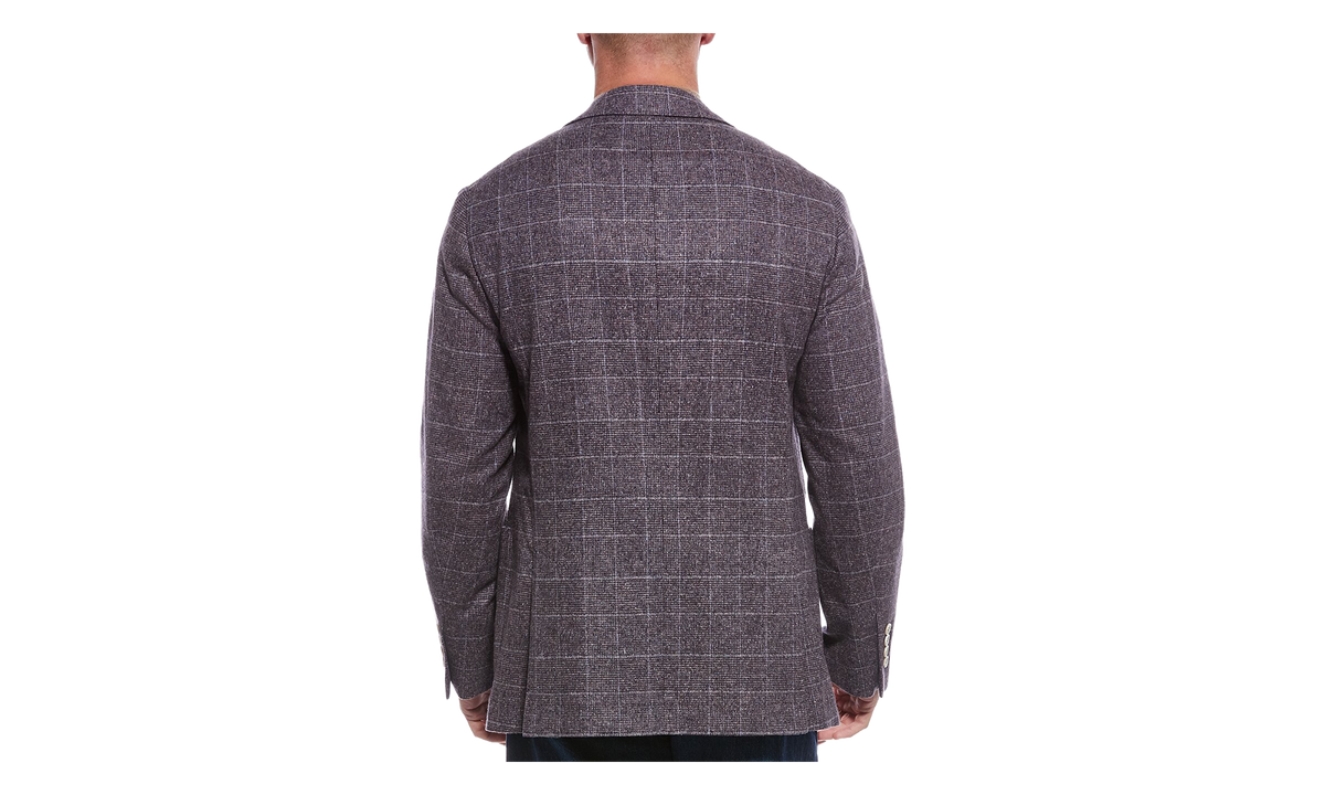 Wool Silk Blend Checked Blazer "Iris" BRUN3012