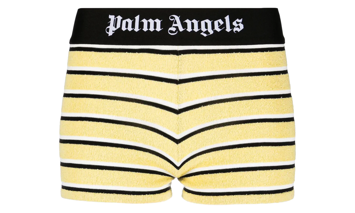 Stripes Knit Logo Shorts WMNS "Yellow Black" PWHM005S23KNI0021810