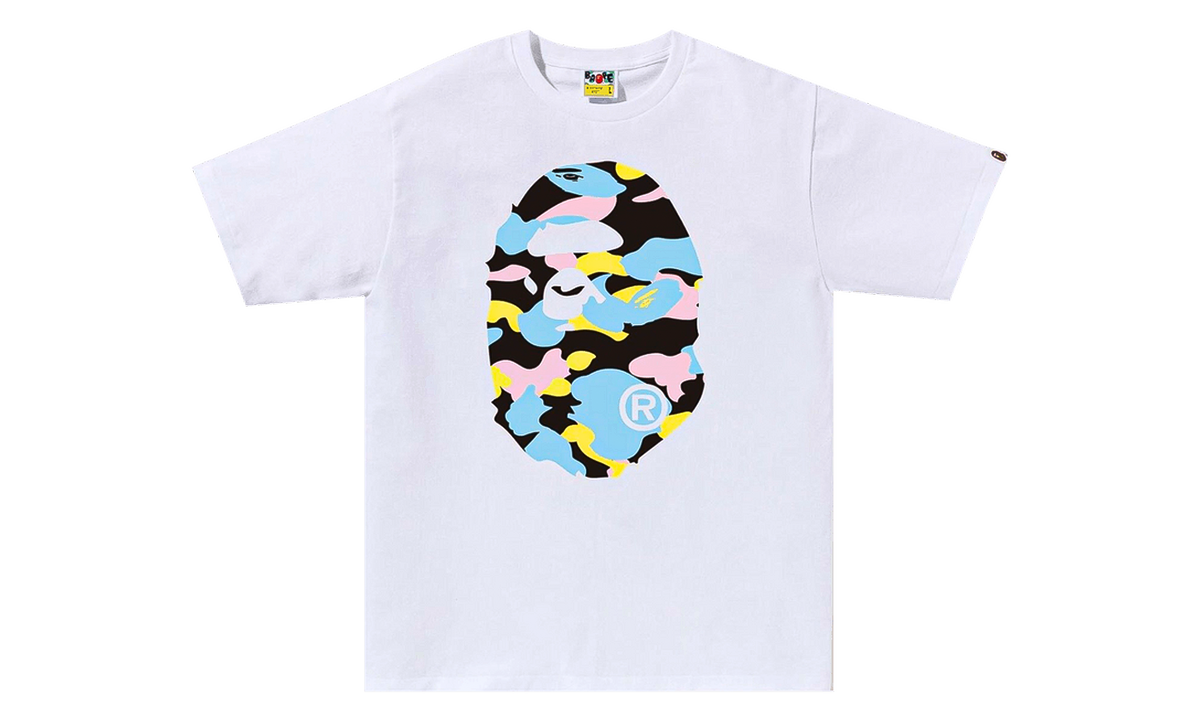 New Multi Camo Big Ape Head Tee "White" 1M30110026 WHITE