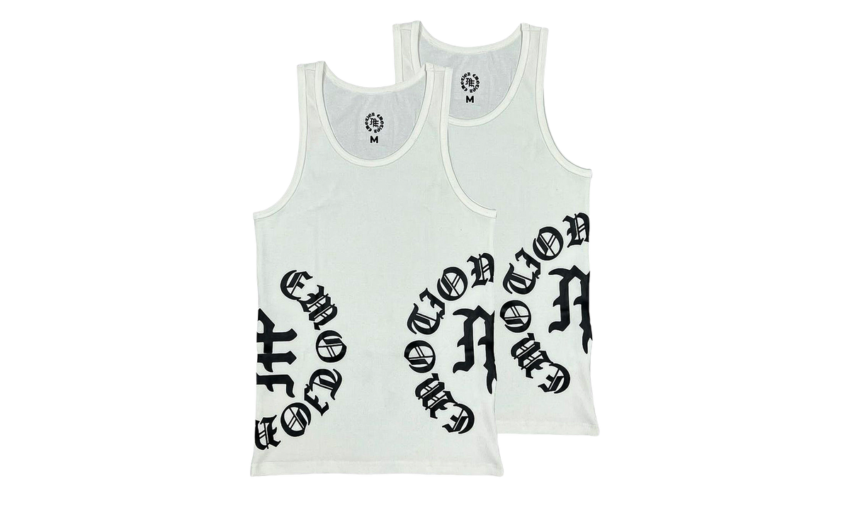 2 Pack Script Tank Tops "White" MIXE125