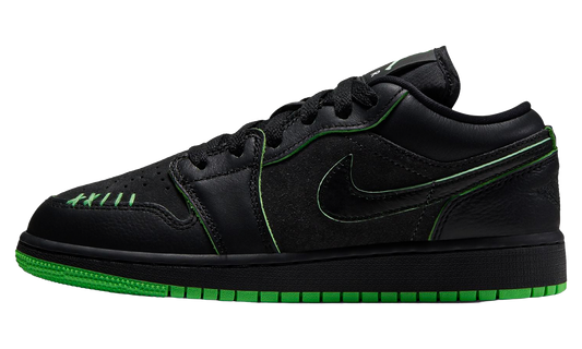 Air Jordan 1 Low SE GS "Black Scream Green Dark Smoke Grey Black" IQ5229 001
