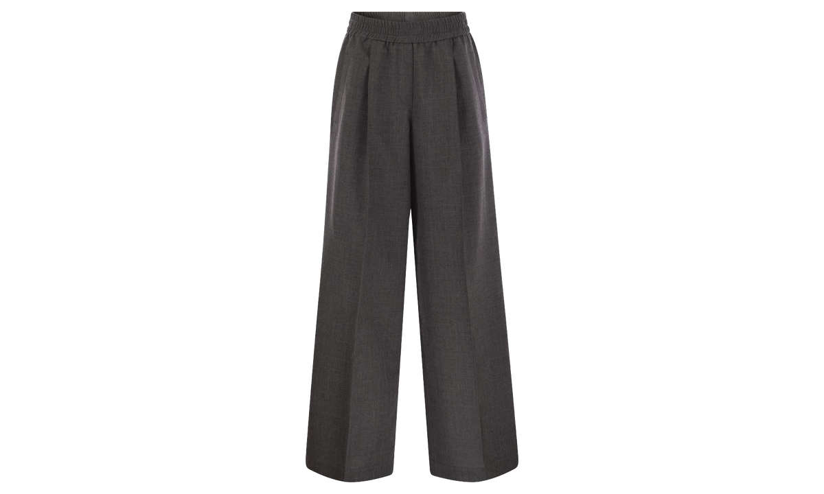 Wool Relaxed Trousers WMNS "Dark Grey" BRUN2953