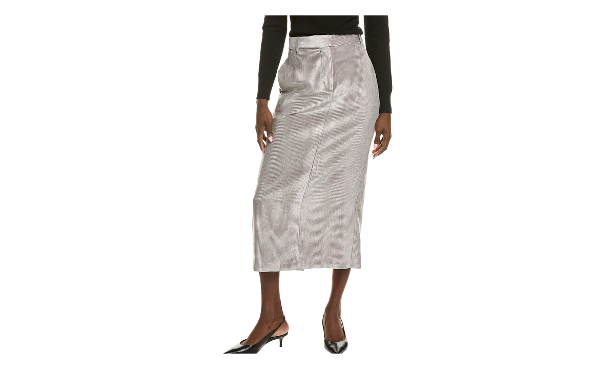 Ribbed Midi Skirt WMNS "Aluminum" BRUN2895