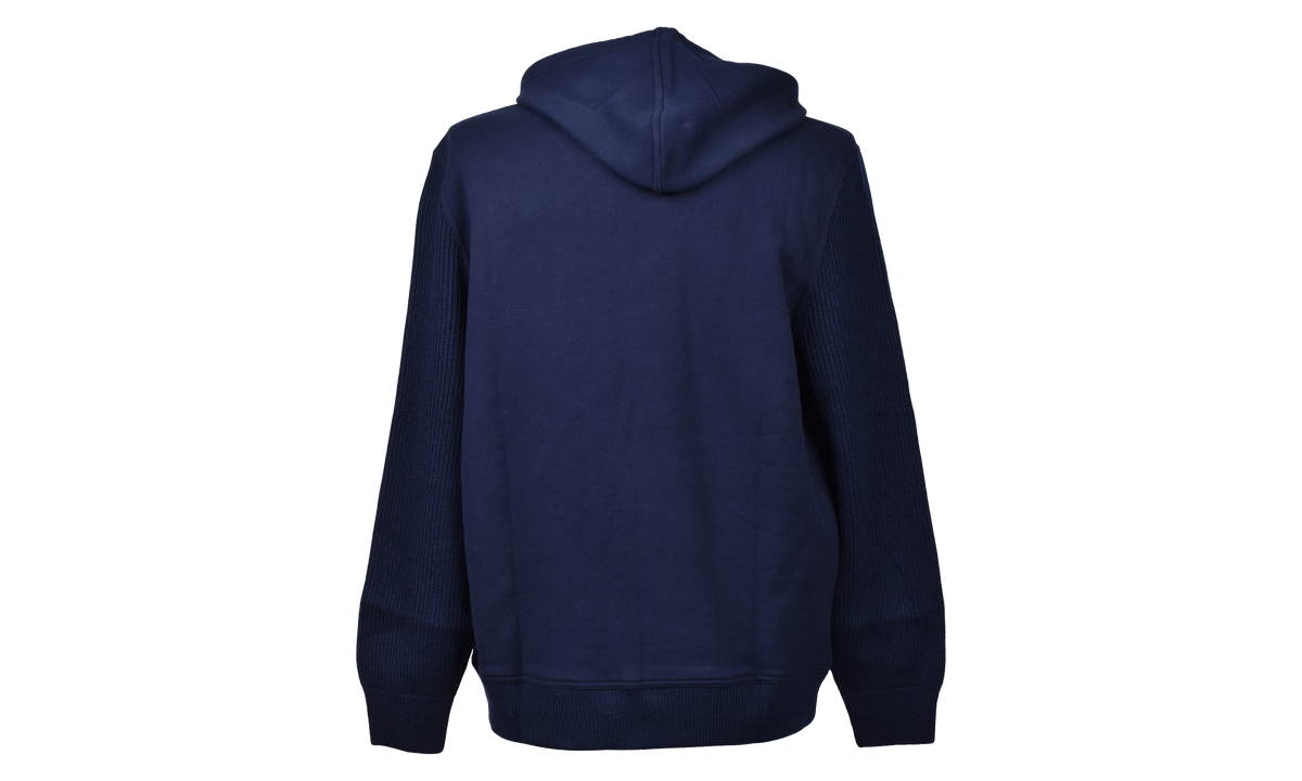 Cotton Two-Tone Hoodie Sweater "Navy" BRUN2970