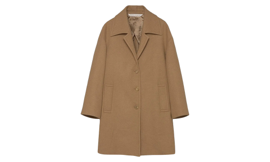 Round Logo Coat WMNS "Beige / White" 6ac439c7470b8