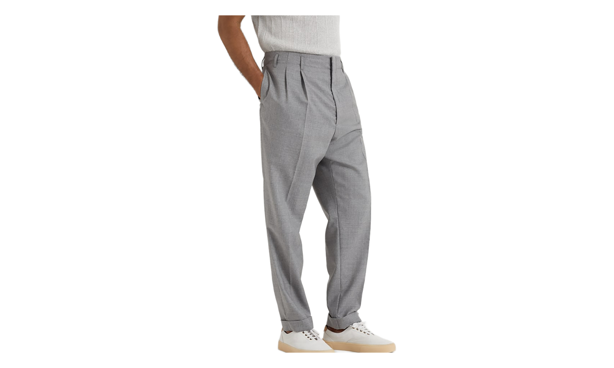 Wool Pleated Trousers "Pearl" BRUN2939