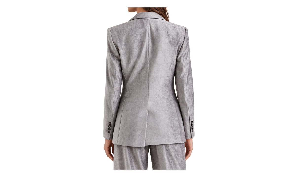 Single Button Velvet Blazer WMNS "Steel" BRUN2672