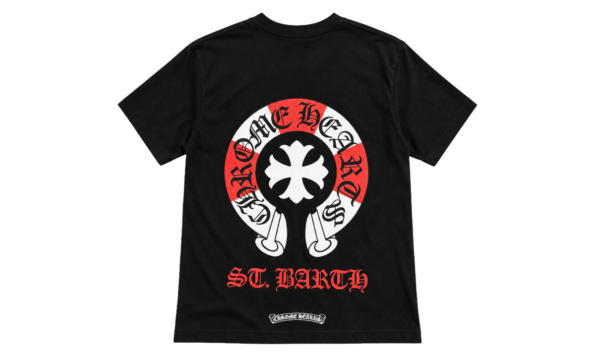 St. Barth Exclusive Horseshoe Logo T-Shirt "Black Red" CHRM2074
