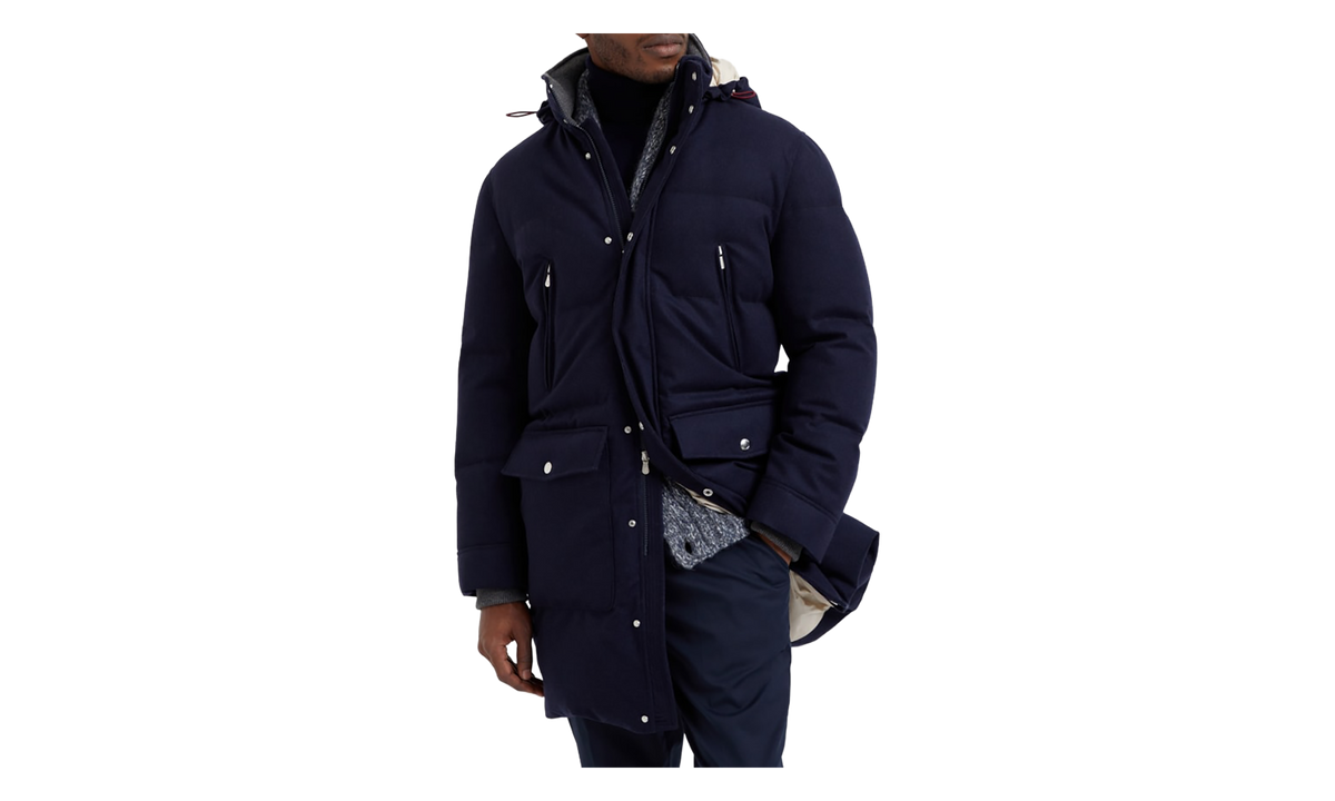 Wool Padded Jacket "Blue" BRUN2925