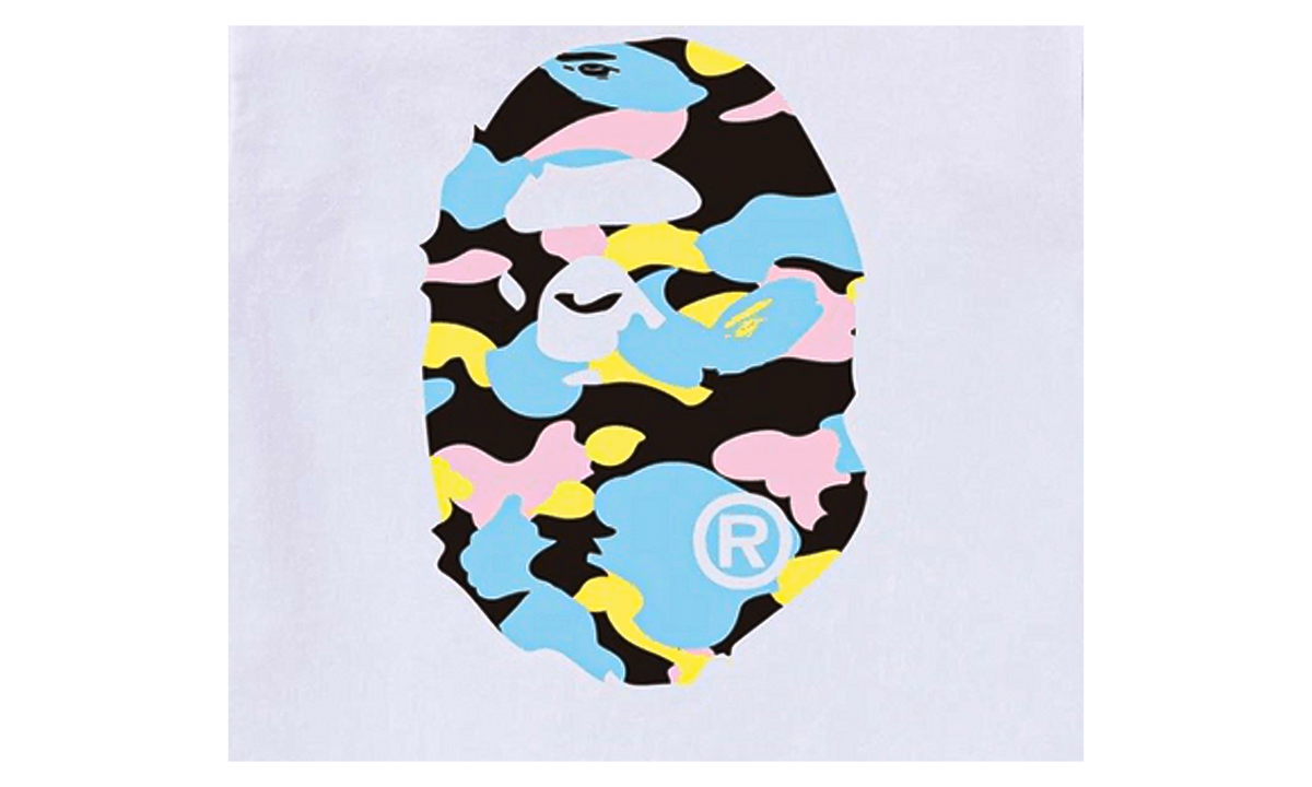 New Multi Camo Big Ape Head Tee "White" 1M30110026 WHITE