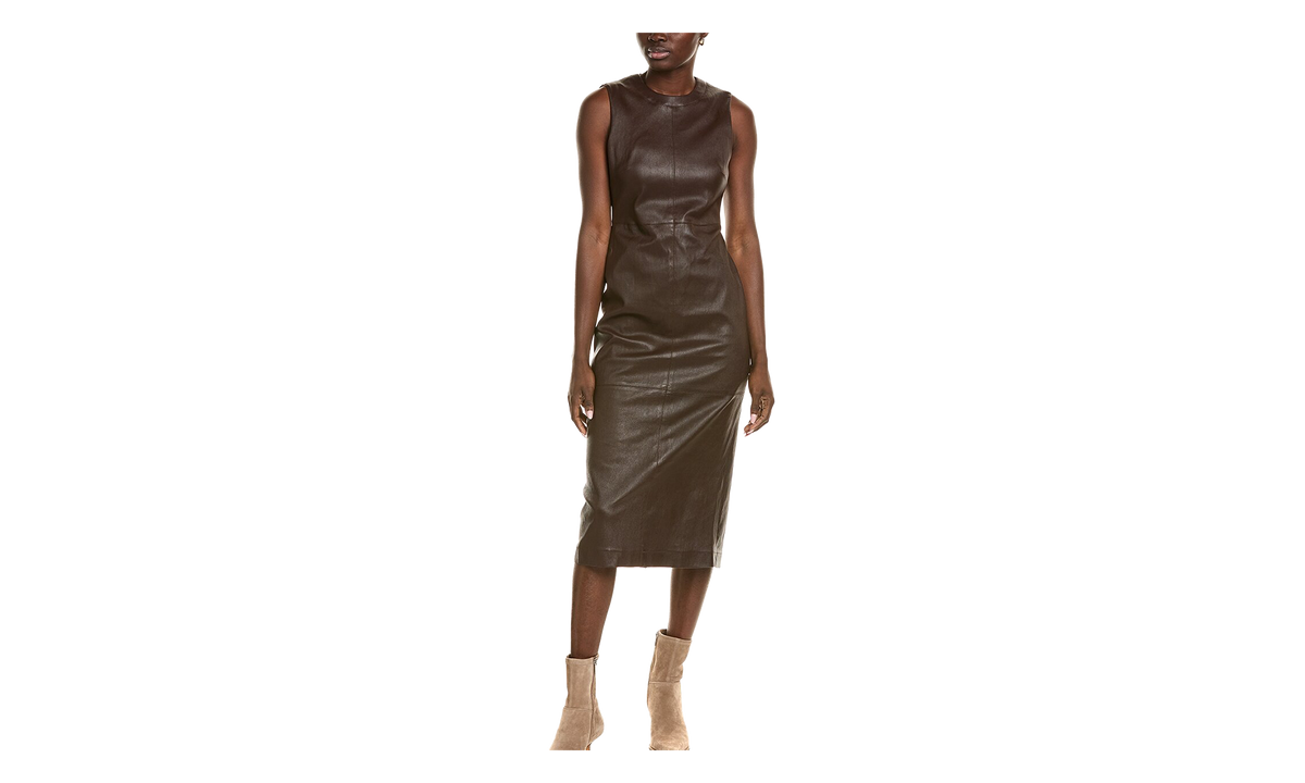 Sleeveless Leather Dress WMNS "Dark Brown" BRUN2697