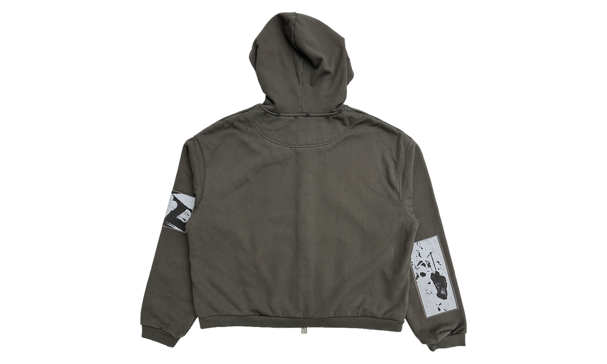 90s Hollywood Patch Zip Up Hoodie "Black" BC25FWHA09