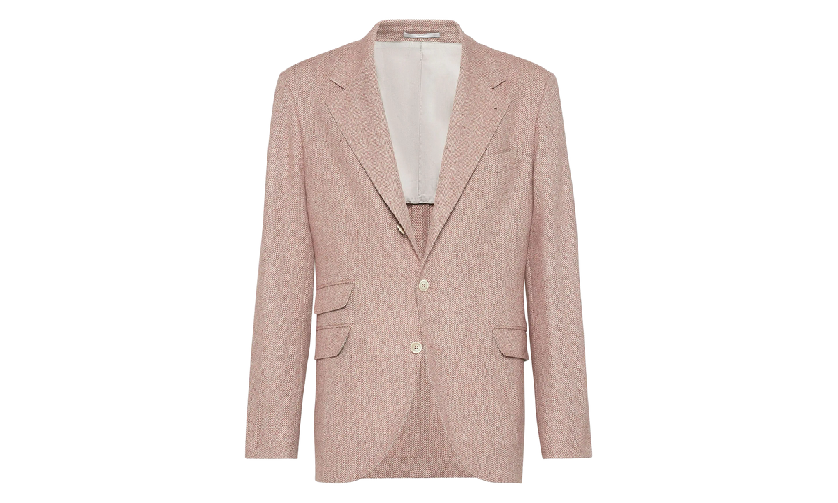 Wool Silk Blazer "Light Brown" BRUN3006