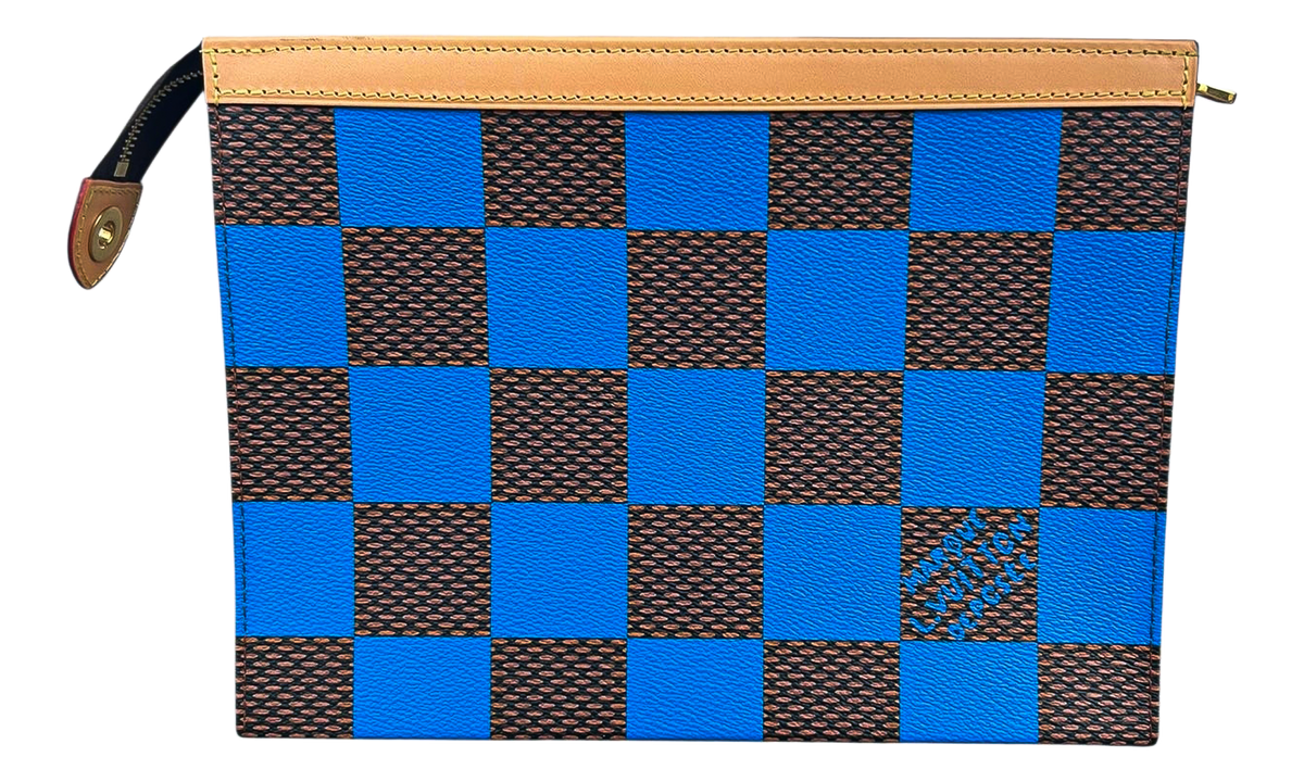 Damier Pop Pochette Voyage MM "Brown & Blue" N40539