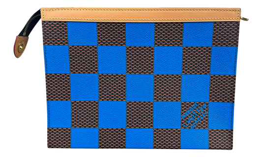 Damier Pop Pochette Voyage MM "Brown & Blue" N40539