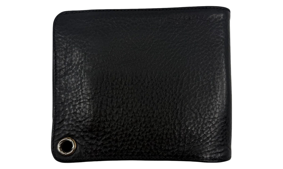 Fleur de Lis Button Leather Wallet "Black" CHRM2082