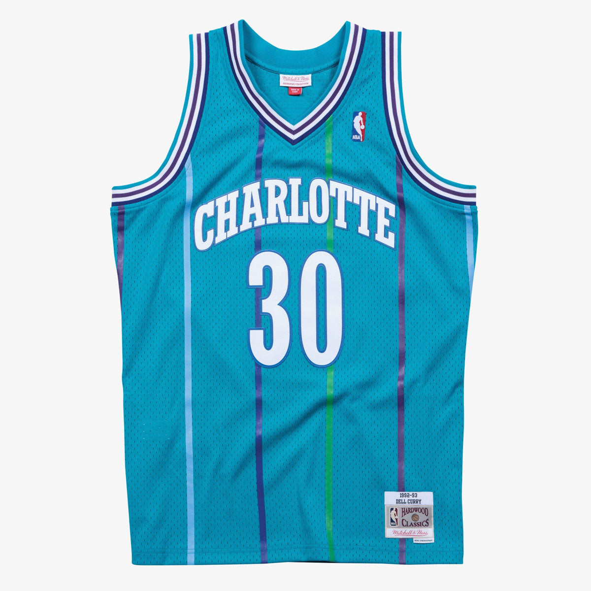 NBA SWINGMAN ROAD JERSEY HORNETS 1992 DELL CURRY "Teal" SMJYGS18146 CHOTEAL92DCU