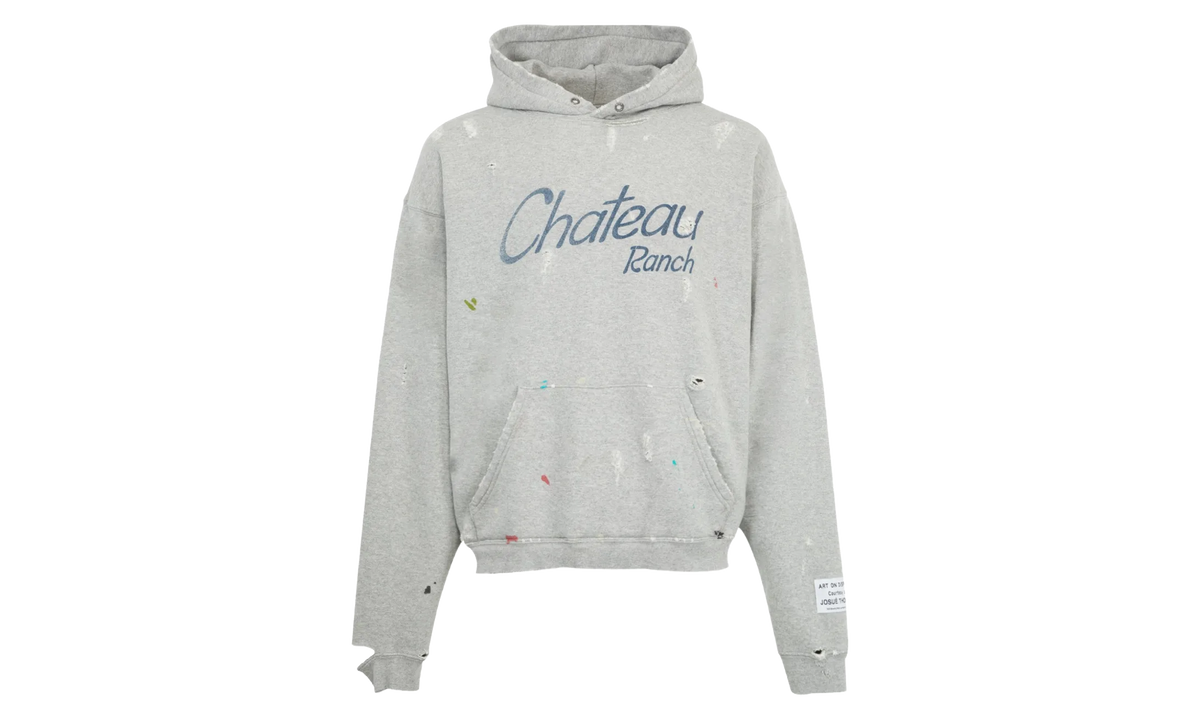 Chateau Ranch Paint Splatter Logo Hoodie "Heather Grey" GD451