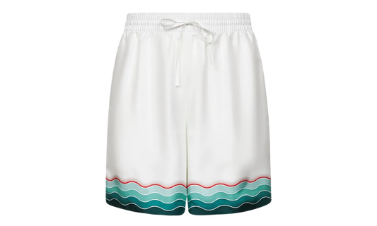 Montagne Ondulee Silk Shorts "White" MPF25 TR 012 03