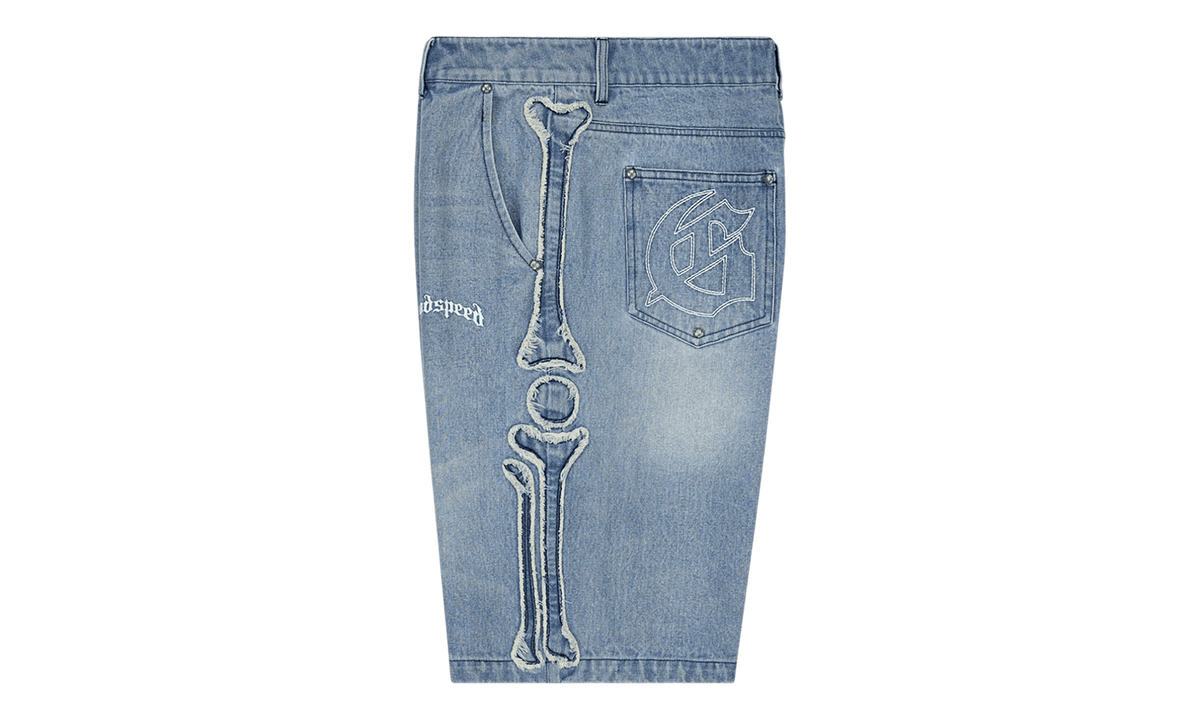 Femur Frayed Denim Shorts "Blue" GS910