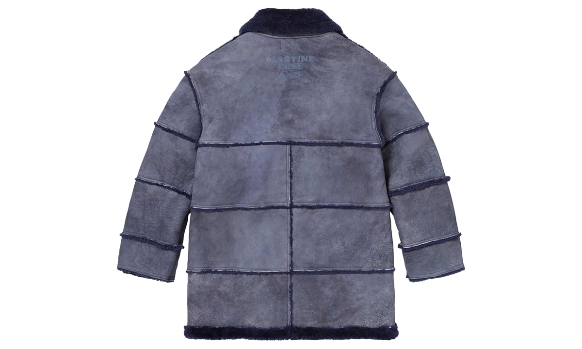 Martine Rose Jeff Hamilton Shearling Coat "FW26 - Navy" SU28998