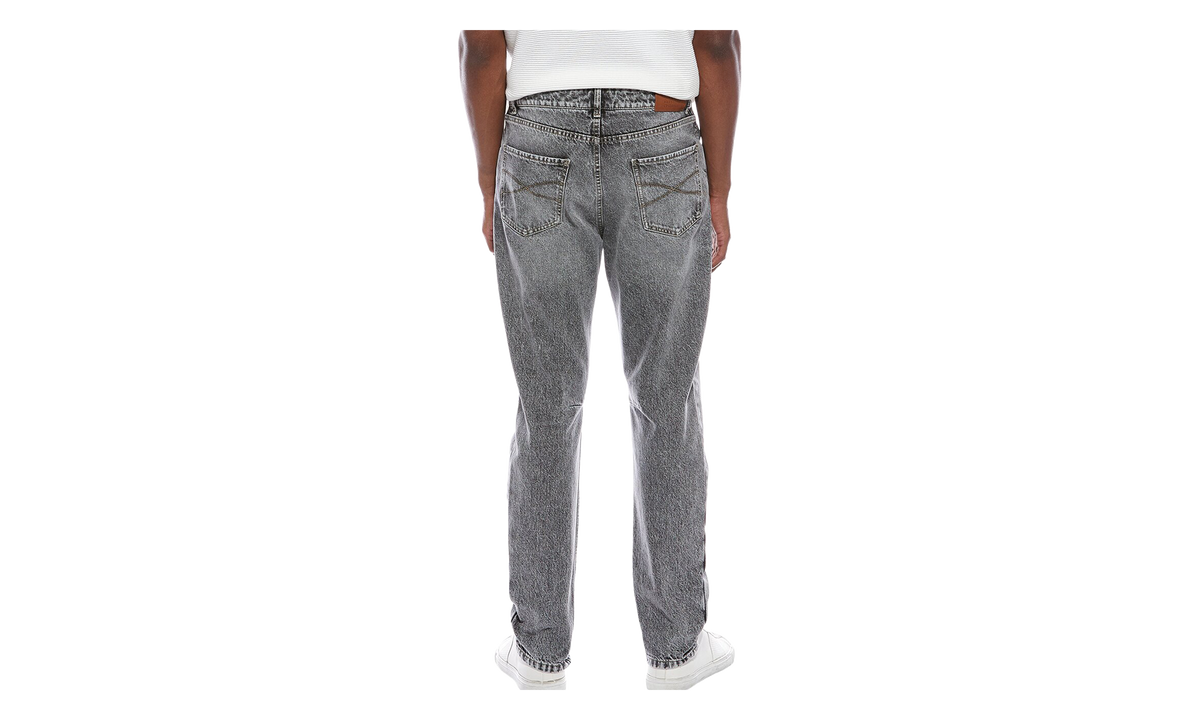 Washed Cotton Tapered Trousers "Snow" BRUN2865