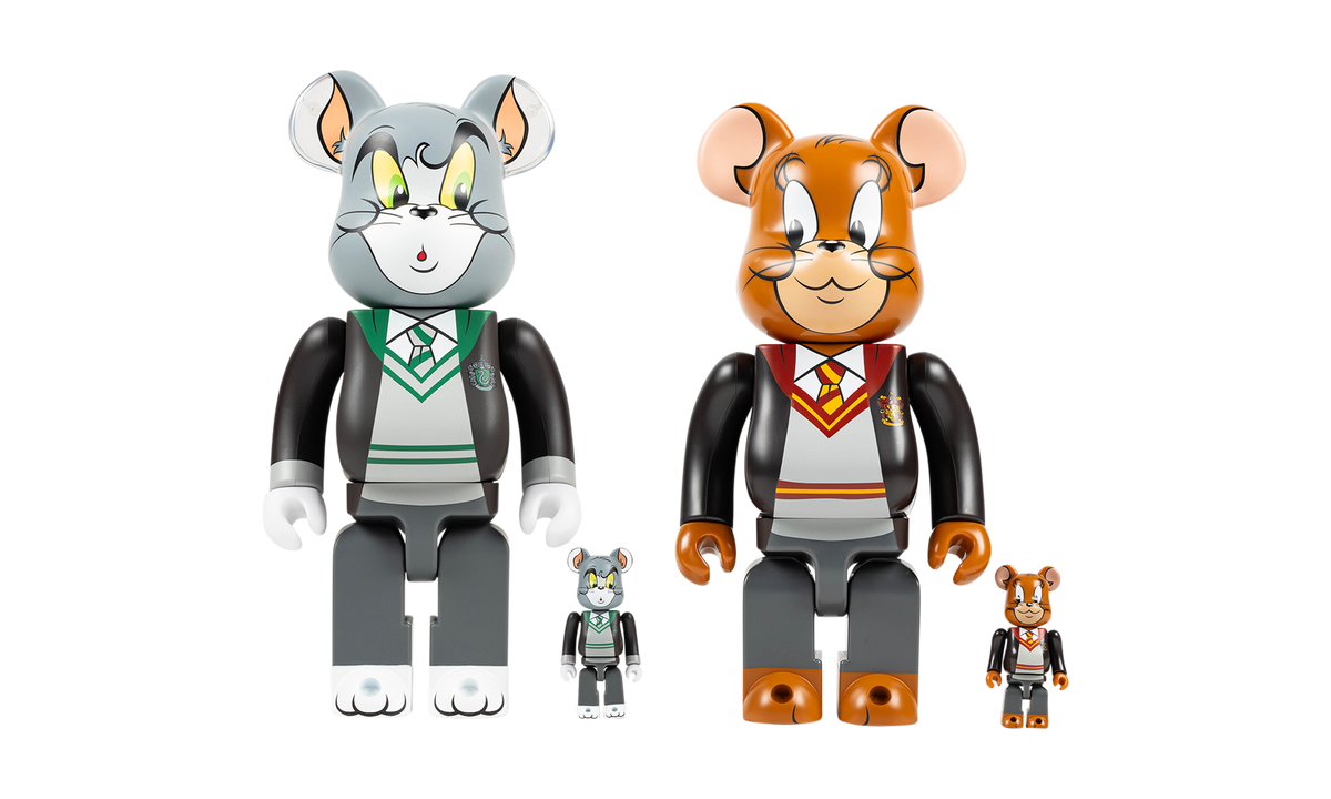 Bearbrick "Tom and Jerry in Hogwarts House Robes 100% & 400% 4-Pc Set" MEDI2987