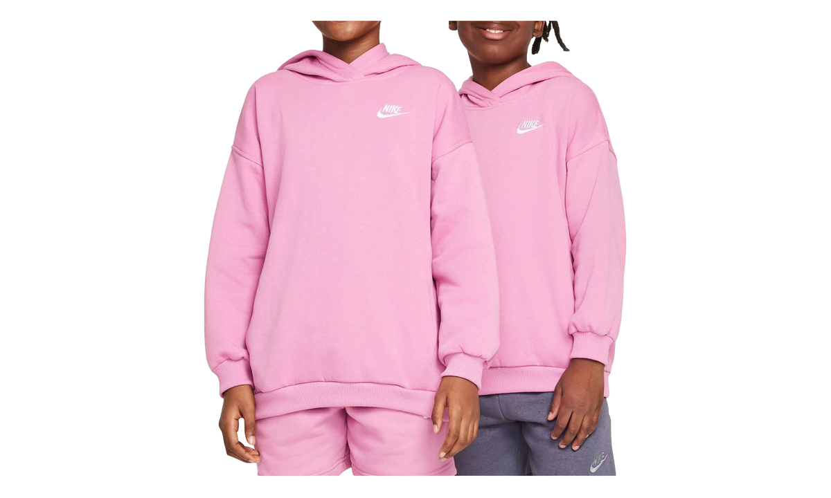 Sportswear Club Fleece Oversized Pullover Hoodie GS "Magic Flamingo" FZ5579 646