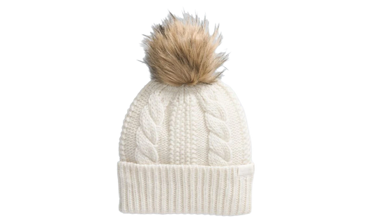 Oh Mega Fur Pom Beanie "White Dune" NF0A8880QLI